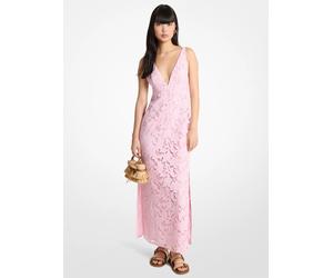 MK Abito maxi in pizzo floreale cordonato - Rosa - Michael Kors IT 42