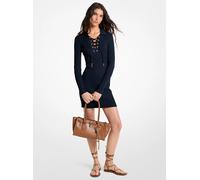 MK Abito polo in maglia stretch con lacci - Blu - Michael Kors S