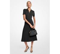 MK Abito polo longuette in maglia stretch a coste - Nero - Michael Kors XXL
