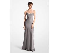 MK Abito sottoveste in charmeuse di raso - Grigio - Michael Kors IT 48