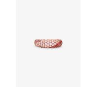 MK Anello in argento sterling placcato in metallo prezioso con pavé effetto sfumato - Oro Rosa - Michael Kors EU 52