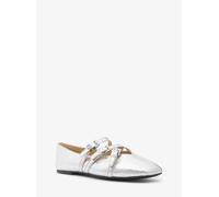 MK Ballerina Indy Flex in pelle metallizzata craquelé - Argento - Michael Kors EU 37