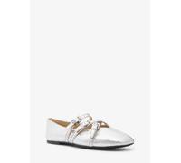 MK Ballerina Indy Flex in pelle metallizzata craquelé - Argento - Michael Kors EU 41