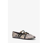MK Ballerina Indy in pelle stampa serpente - Naturale - Michael Kors EU 40.5