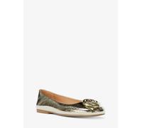 MK Ballerina Milan in pelle metallizzata craquelé - Oro - Michael Kors EU 35.5