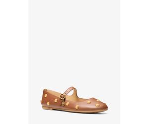 MK Ballerina Nellie Flex in pelle con borchie - Marrone - Michael Kors EU 38