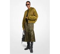 MK Bomber in raso ciré - Verde - Michael Kors XXL
