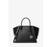 MK Borsa a mano Avril grande in pelle e pelle scamosciata - Nero - Michael Kors ONE SIZE