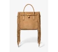 MK Borsa a mano Hamilton Moderne piccola in pelle scamosciata con frange - Naturale - Michael Kors ONE SIZE