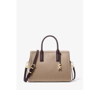 MK Borsa a mano Laila media in pelle martellata color block - Marrone - Michael Kors ONE SIZE