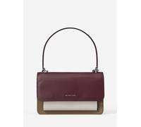 MK Borsa a spalla Claire grande in pelle martellata color block - Rosso - Michael Kors ONE SIZE