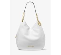 MK Borsa a spalla Lillie grande in pelle martellata - Bianco - Michael Kors