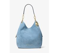 MK Borsa a spalla Lillie grande in pelle scamosciata - Blu - Michael Kors