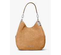 MK Borsa a spalla Lillie grande in pelle scamosciata - Marrone - Michael Kors