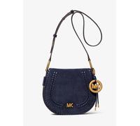 MK Borsa a tracolla Josie media in pelle scamosciata con cuciture whipstitch - Blu - Michael Kors ONE SIZE