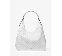 MK Borsa hobo Nolita grande in pelle martellata con borchie - Bianco - Michael Kors ONE SIZE