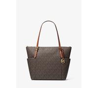 MK Borsa tote Charlotte media con zip superiore e stampa logo - Marrone - Michael Kors ONE SIZE