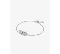 MK Bracciale in argento sterling placcato in metallo prezioso con pavé e logo Empire - Argento - Michael Kors ONE SIZE