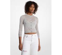 MK Brassière e cardigan corto in misto tencel - Grigio - Michael Kors XS