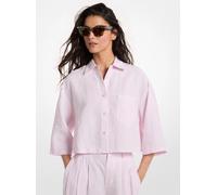 MK Camicia cropped in lino - Rosa - Michael Kors XL