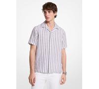 MK Camicia in misto lino e cotone a righe - Verde - Michael Kors L