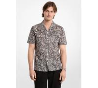 MK Camicia stile cubano in cotone stampato - Nero - Michael Kors XL