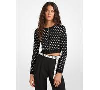 MK Cardigan corto con zip e borchie - Nero - Michael Kors XL