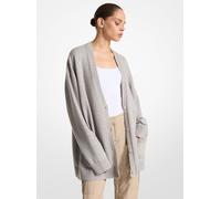 MK Cardigan oversize in cashmere - Grigio - Michael Kors S