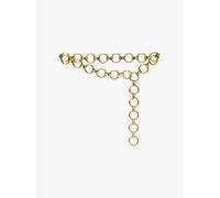 MK Cintura Marisa ad anelli tonalità oro in pelle metallizzata - Oro - Michael Kors S