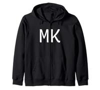 MK - Coppia di due lettere con eleganti iniziali personalizzate Felpa con Cappuccio