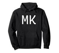 MK - Coppia di due lettere con eleganti iniziali personalizzate Felpa con Cappuccio