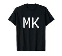 MK - Coppia di due lettere con eleganti iniziali personalizzate Maglietta