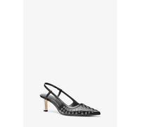 MK Décolleté Alora slingback in pelle con occhielli - Nero - Michael Kors EU 35