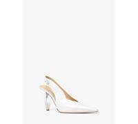 MK Décolleté Electra slingback in pelle stampa coccodrillo - Bianco - Michael Kors EU 40.5