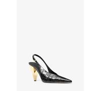 MK Décolleté Electra slingback in pelle stampa coccodrillo - Nero - Michael Kors EU 35