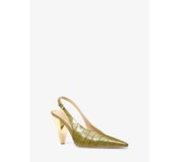 MK Décolleté Electra slingback in pelle stampa coccodrillo - Verde - Michael Kors EU 40