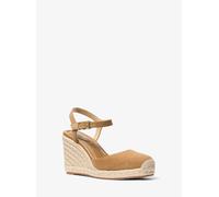 MK Espadrilla Kenzie in pelle scamosciata con zeppa - Naturale - Michael Kors