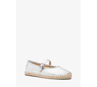 MK Espadrilla stile ballerina Lynn in pelle metallizzata - Argento - Michael Kors EU 41
