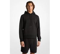 MK Felpa con cappuccio in misto cotone con logo in rilievo - Nero - Michael Kors S