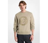MK Felpa girocollo in misto cotone con logo - Verde - Michael Kors S