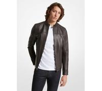 MK Giacca Racer in pelle - Marrone - Michael Kors L