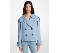 MK Giacca trench cropped in tessuto - Blu - Michael Kors