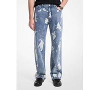 MK Jeans Arden taglio rilassato in denim effetto macchiato - Blu - Michael Kors 38x32