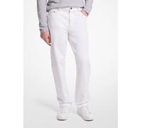 MK Jeans Finn a gamba dritta in denim stretch - Bianco - Michael Kors 34x32