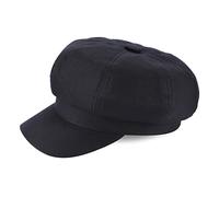 MK MATT KEELY Berretto con Visiera Donna Cappello Newsboy cap con Visiera Cappello da Baker per Signore,Nero