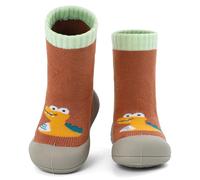 MK MATT KEELY Scarpe Calzino Neonato Dinosauri Pantofole Primi Passi Bambini Calzini Antiscivolo Bambino,Arancione,9-12 Mesi