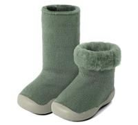 MK MATT KEELY Scarpe Inverno Bambino Pantofole Calzini Antiscivolo Neonato Scarpe Caldo Primi Pass,Verde,12-18 Mesi