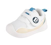 MK MATT KEELY Scarpe Neonato Neonata Scarpine Primi Passi Bambino Maglia Traspirante con Suole Gomma Antiscivolo,Bianco,EU 23.5(CN 21)
