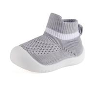 MK MATT KEELY Scarpe Neonato Scarpine in Maglia Primi Passi Infanzia 6-36 Mesi Scarpe Bambino Bambina con Suole Gomma Antiscivolo,Grigio,18-24 Mesi