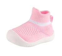 MK MATT KEELY Scarpe Neonato Scarpine in Maglia Primi Passi Infanzia 6-36 Mesi Scarpe Bambino Bambina con Suole Gomma Antiscivolo,Rosa,12-18 Mesi